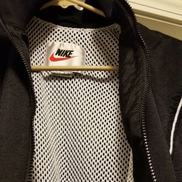 Nike Nylon Black White Mesh Lined Jacket Women's M - Picture 6 of 8